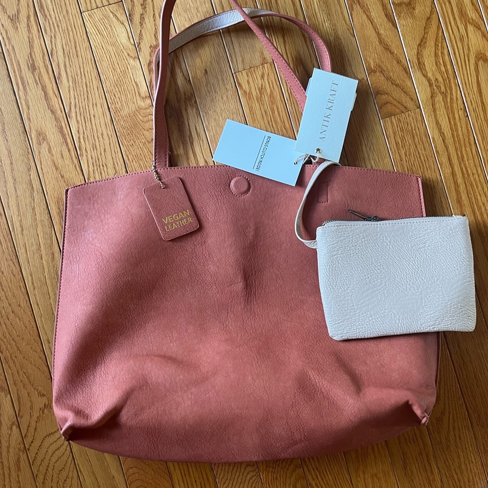 Antik Kraft Vegan Leather Tote brand new with tags